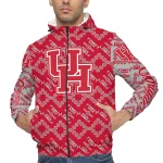 personalized houston cougars trellis mesh red windbreaker jacket best selling