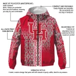 personalized houston cougars tribal swirls red windbreaker jacket best selling