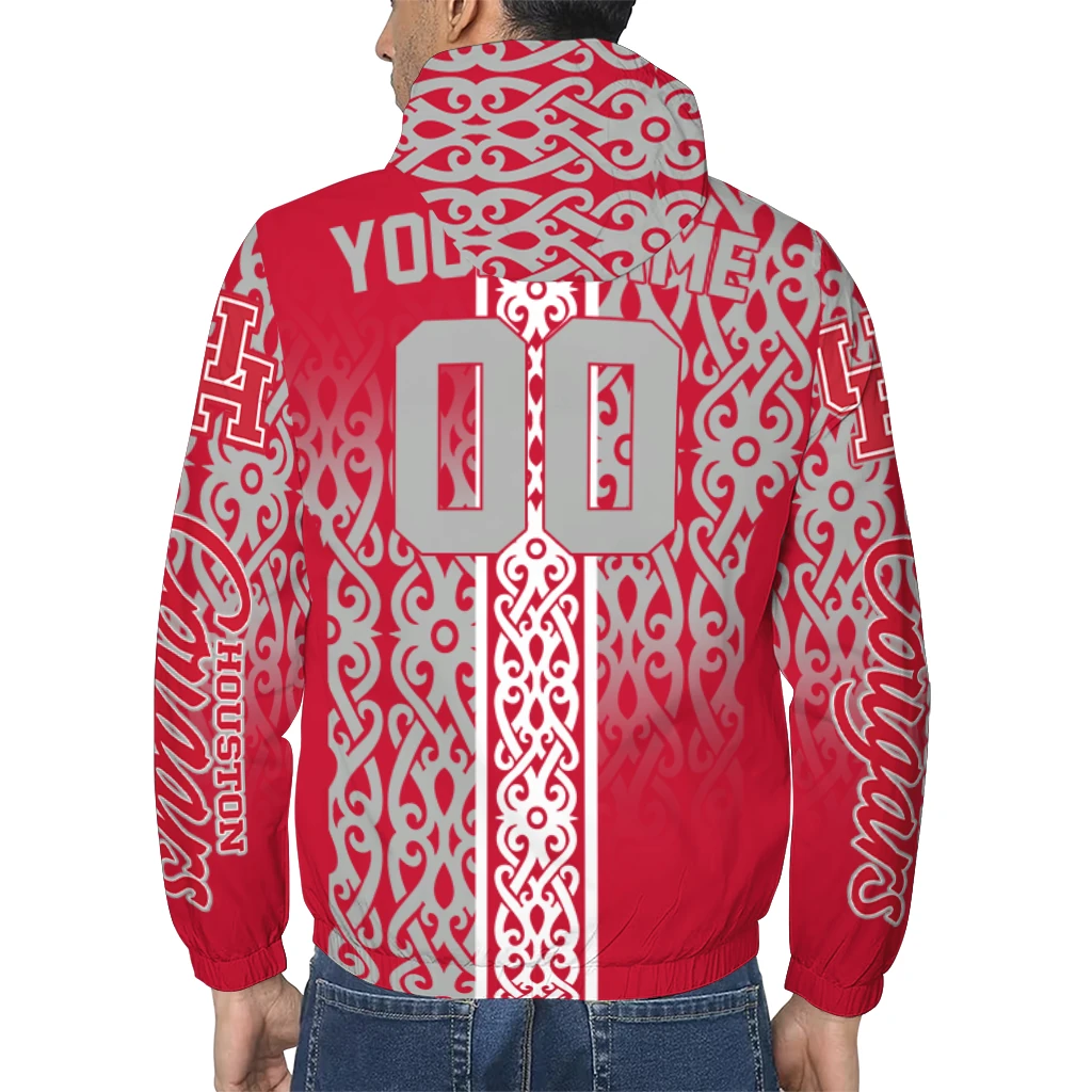 personalized houston cougars tribal swirls red windbreaker jacket trendy personalized houston cougars tribal swirls red windbreaker jacket trendy