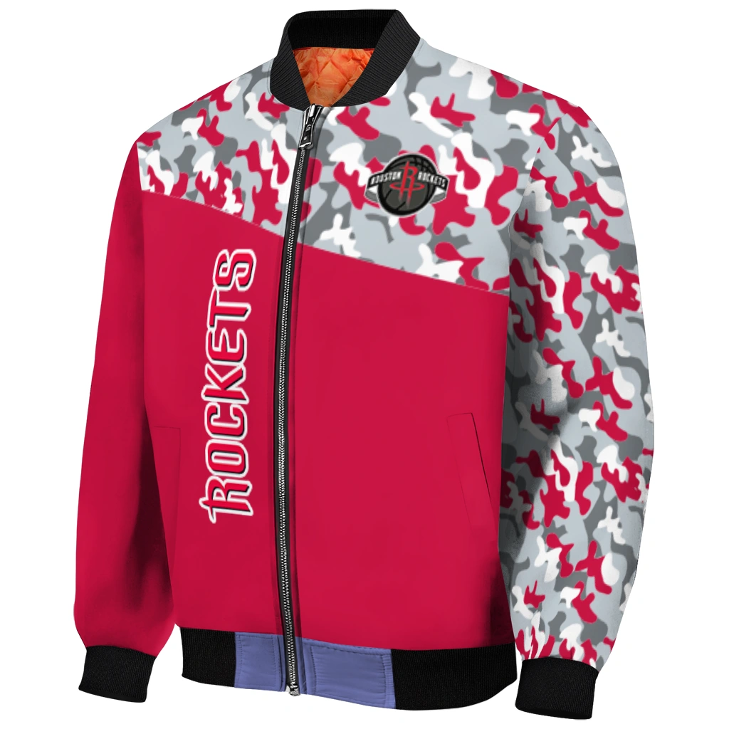 personalized houston rockets camouflage style red bomber jacket fashion forward personalized houston rockets camouflage style red bomber jacket fashion forward