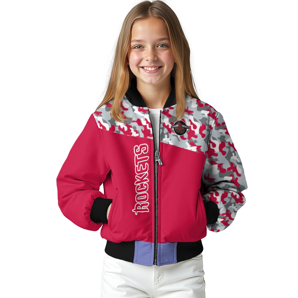 personalized houston rockets camouflage style red bomber jacket top rated personalized houston rockets camouflage style red bomber jacket top rated