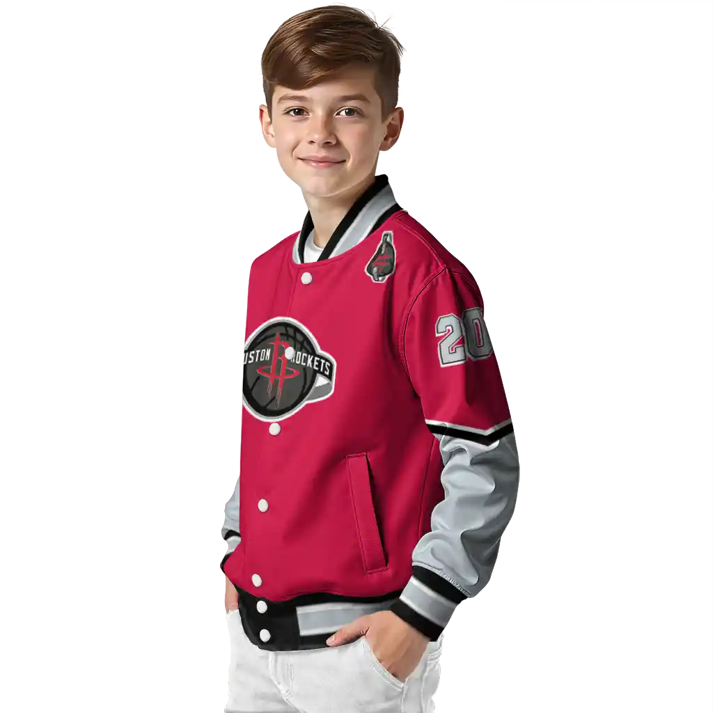 personalized houston rockets chevron style red varsity jacket trendy personalized houston rockets chevron style red varsity jacket trendy