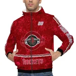 personalized houston rockets shards cluster red windbreaker jacket best selling