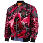 personalized houston rockets skull horde red bomber jacket best selling