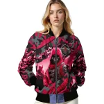 personalized houston rockets skull horde red bomber jacket best selling