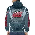 personalized houston texans us rock star blue windbreaker jacket best selling