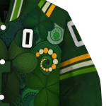 personalized illinois fighting illini shamrock vortex green varsity jacket best selling