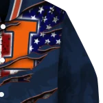personalized illinois fighting illini usa flag claws blue varsity jacket best selling
