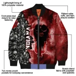 personalized indiana hoosiers skull cluster red bomber jacket best selling