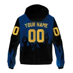 personalized indiana pacers flame trim blue black windbreaker jacket best selling