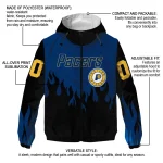 personalized indiana pacers flame trim blue black windbreaker jacket best selling