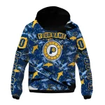 personalized indiana pacers shark art blue windbreaker jacket best selling
