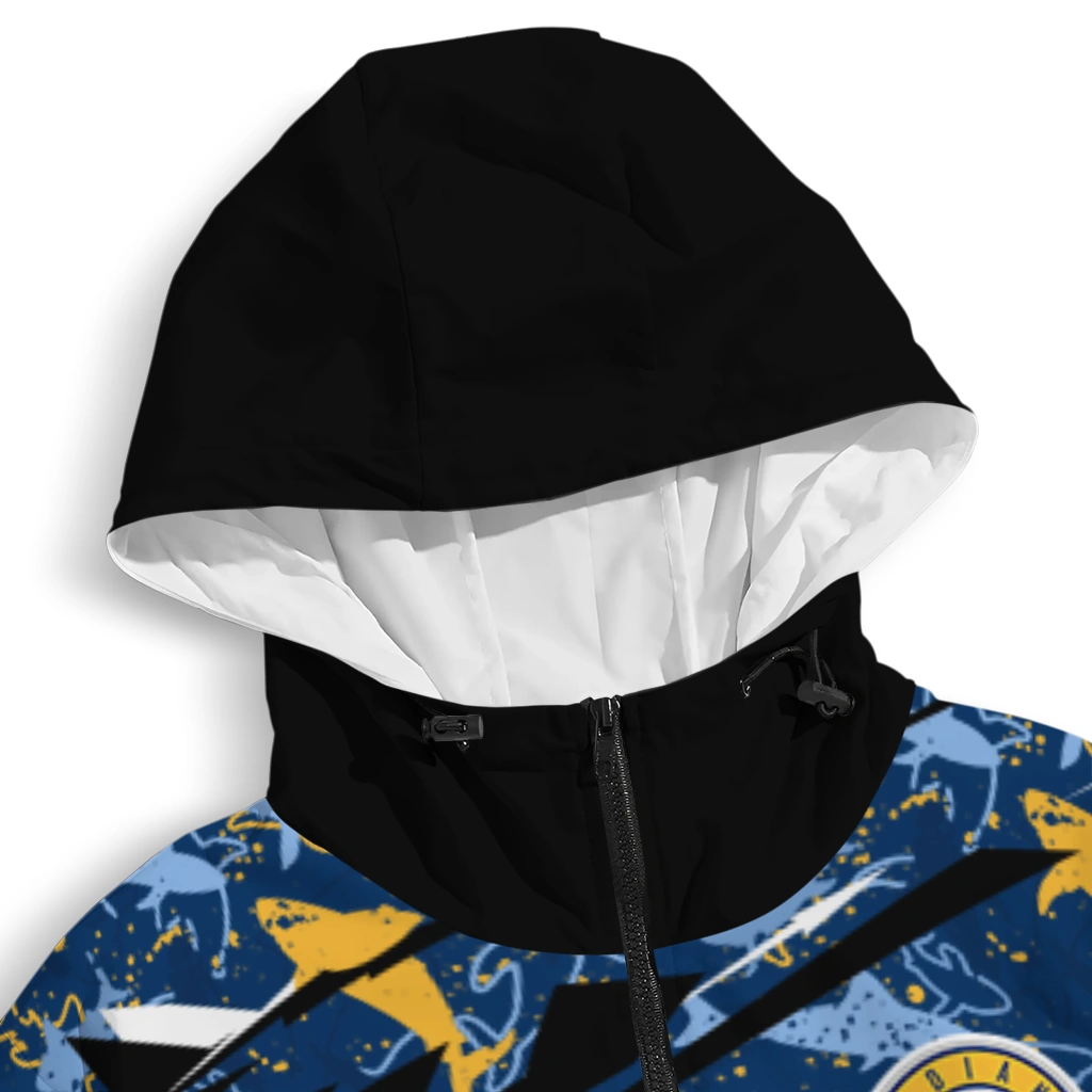 personalized indiana pacers shark art blue windbreaker jacket premium grade personalized indiana pacers shark art blue windbreaker jacket premium grade