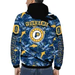 personalized indiana pacers shark art blue windbreaker jacket best selling