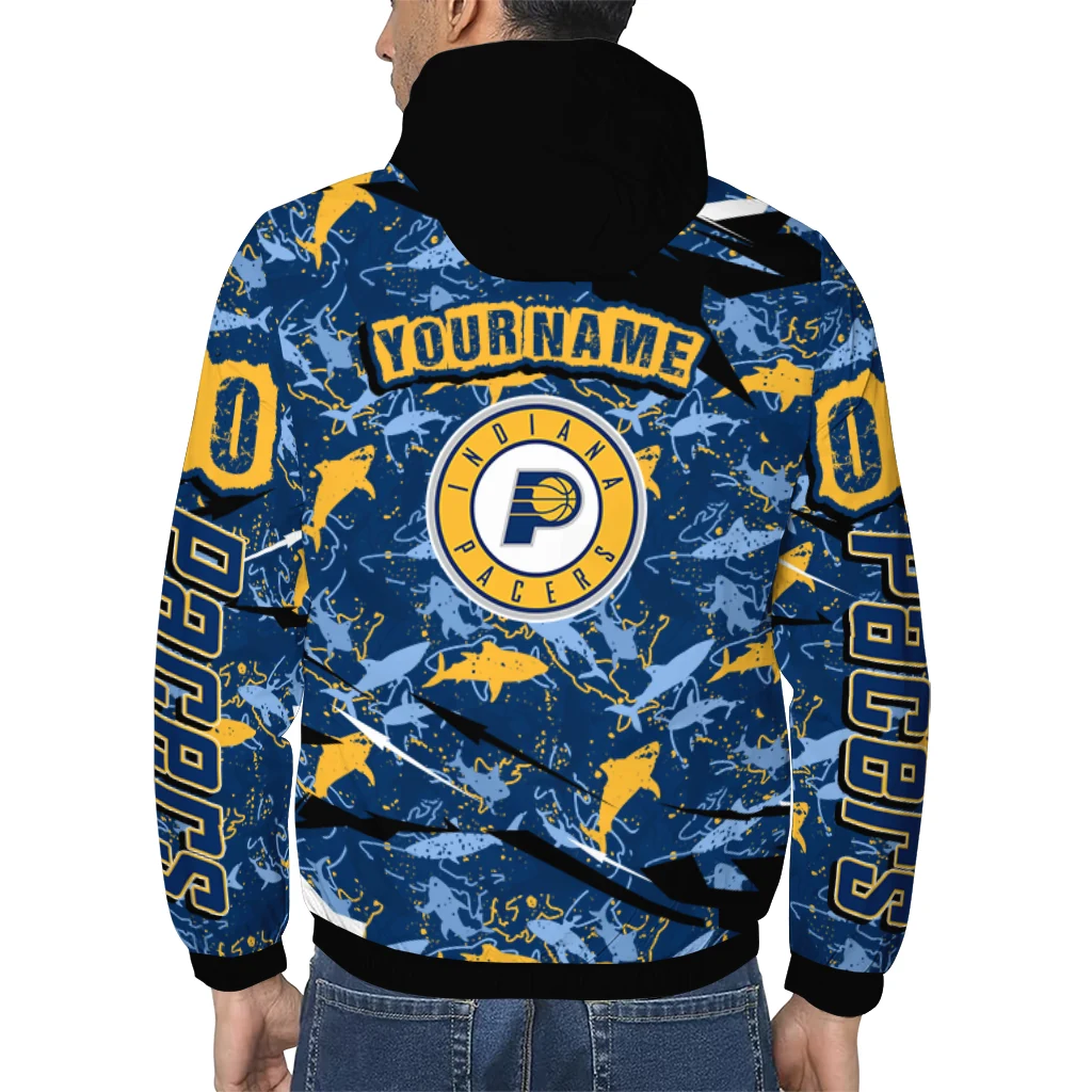 personalized indiana pacers shark art blue windbreaker jacket trendy personalized indiana pacers shark art blue windbreaker jacket trendy