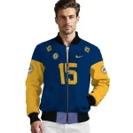 personalized indiana pacers team patch blue bomber jacket best selling