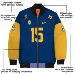 personalized indiana pacers team patch blue bomber jacket best selling