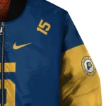 personalized indiana pacers team patch blue bomber jacket best selling