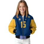 personalized indiana pacers team patch blue bomber jacket best selling