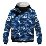 personalized indianapolis colts shark art blue windbreaker jacket best selling
