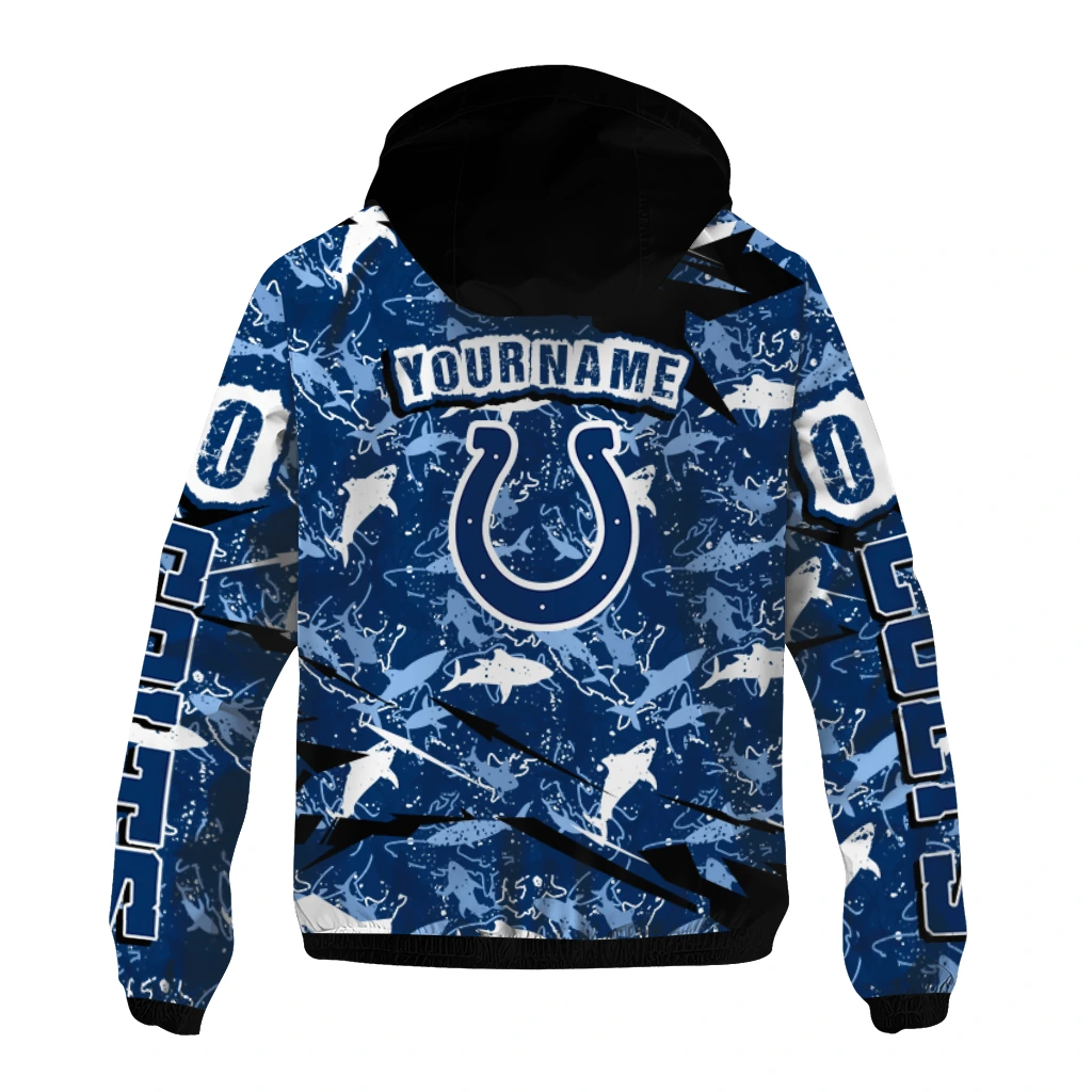 personalized indianapolis colts shark art blue windbreaker jacket fashion forward personalized indianapolis colts shark art blue windbreaker jacket fashion forward