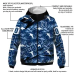 personalized indianapolis colts shark art blue windbreaker jacket best selling