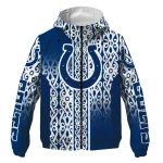 personalized indianapolis colts tribal swirls blue windbreaker jacket best selling