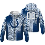 personalized indianapolis colts tribal swirls blue windbreaker jacket best selling