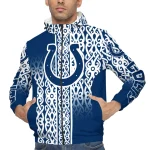 personalized indianapolis colts tribal swirls blue windbreaker jacket best selling