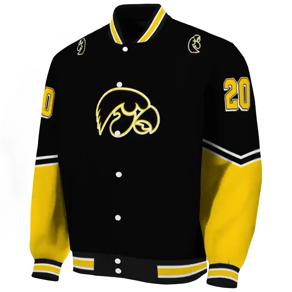 personalized iowa hawkeyes chevron style black varsity jacket best selling personalized iowa hawkeyes chevron style black varsity jacket best selling