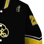 personalized iowa hawkeyes chevron style black varsity jacket best selling