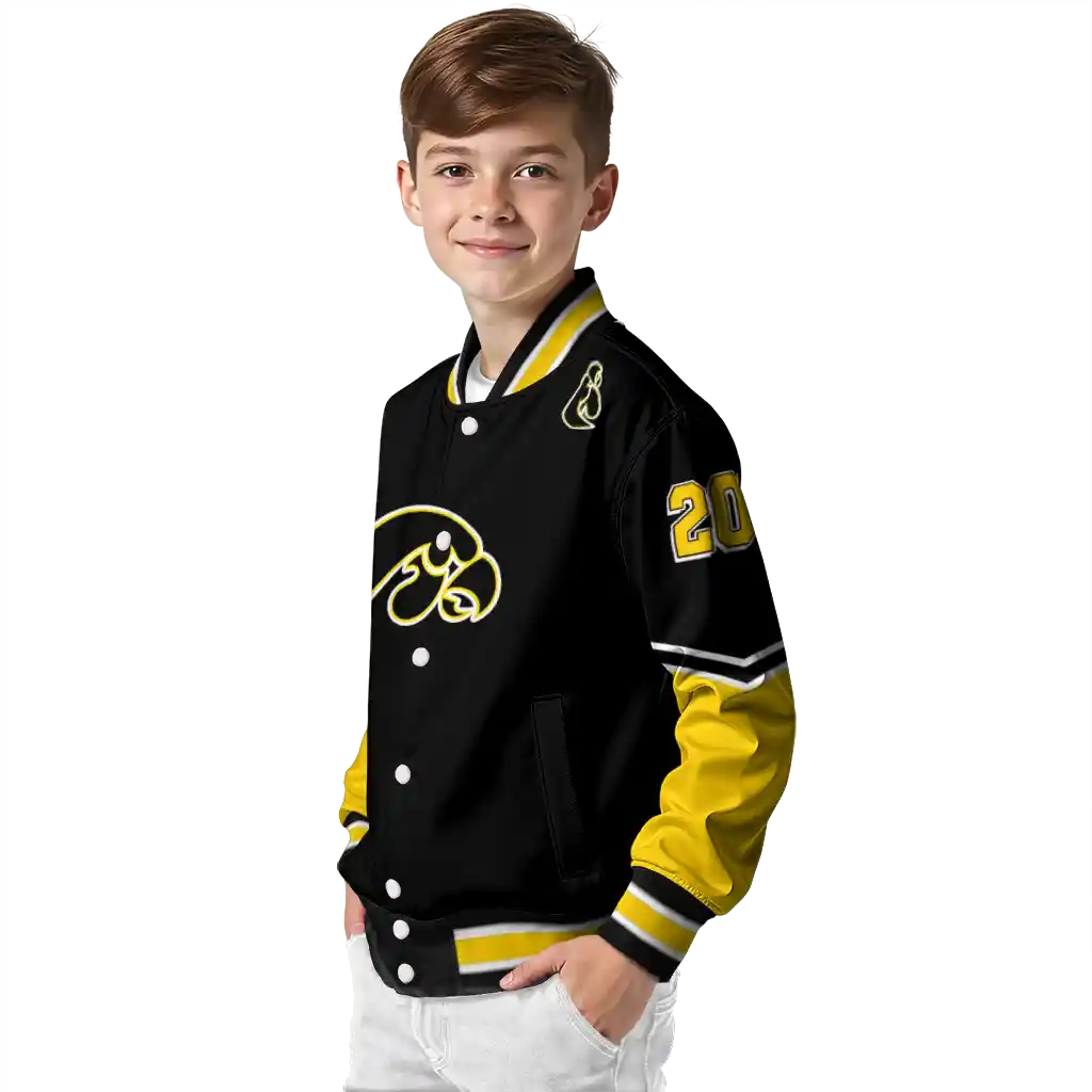 personalized iowa hawkeyes chevron style black varsity jacket trendy personalized iowa hawkeyes chevron style black varsity jacket trendy