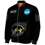 personalized iowa hawkeyes claw mark black bomber jacket best selling