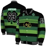personalized iowa hawkeyes clover green lines green black varsity jacket best selling