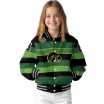 personalized iowa hawkeyes clover green lines green black varsity jacket best selling