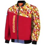 personalized iowa state cyclones camouflage splash red bomber jacket best selling