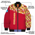 personalized iowa state cyclones camouflage splash red bomber jacket best selling