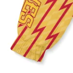 personalized iowa state cyclones lightning strike grid red windbreaker jacket best selling