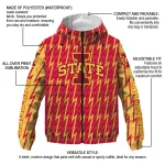 personalized iowa state cyclones lightning strike grid red windbreaker jacket best selling