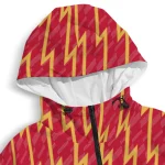 personalized iowa state cyclones lightning strike grid red windbreaker jacket best selling