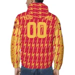 personalized iowa state cyclones lightning strike grid red windbreaker jacket best selling