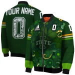 personalized iowa state cyclones shamrock vortex green bomber jacket best selling