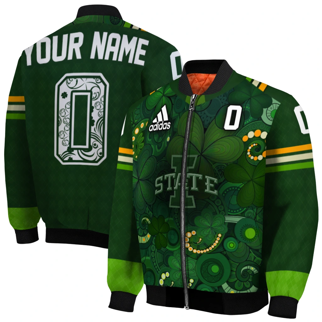 personalized iowa state cyclones shamrock vortex green bomber jacket best selling personalized iowa state cyclones shamrock vortex green bomber jacket best selling