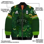 personalized iowa state cyclones shamrock vortex green bomber jacket best selling