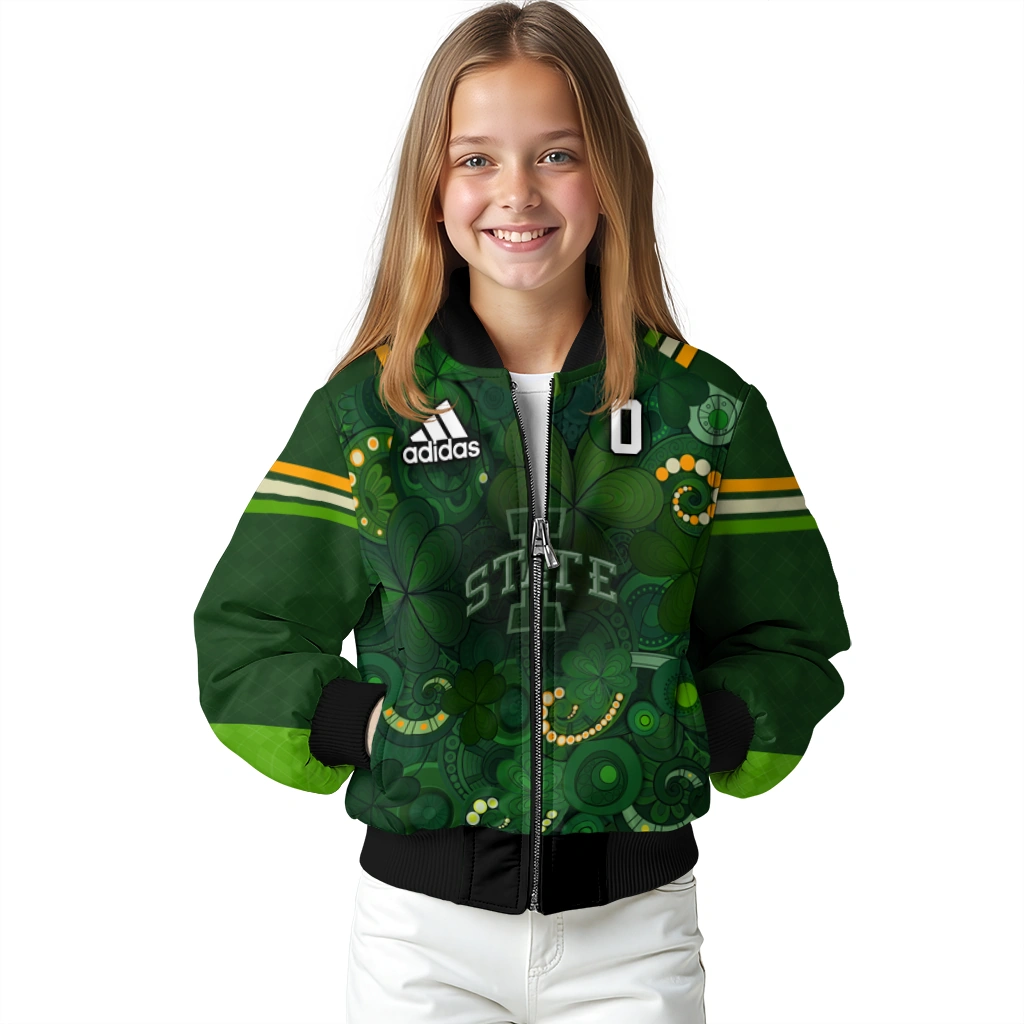 personalized iowa state cyclones shamrock vortex green bomber jacket top rated personalized iowa state cyclones shamrock vortex green bomber jacket top rated