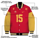 personalized iowa state cyclones team patch red varsity jacket best selling