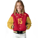 personalized iowa state cyclones team patch red varsity jacket best selling