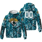 personalized jacksonville jaguars brushstroke pattern teal windbreaker jacket best selling