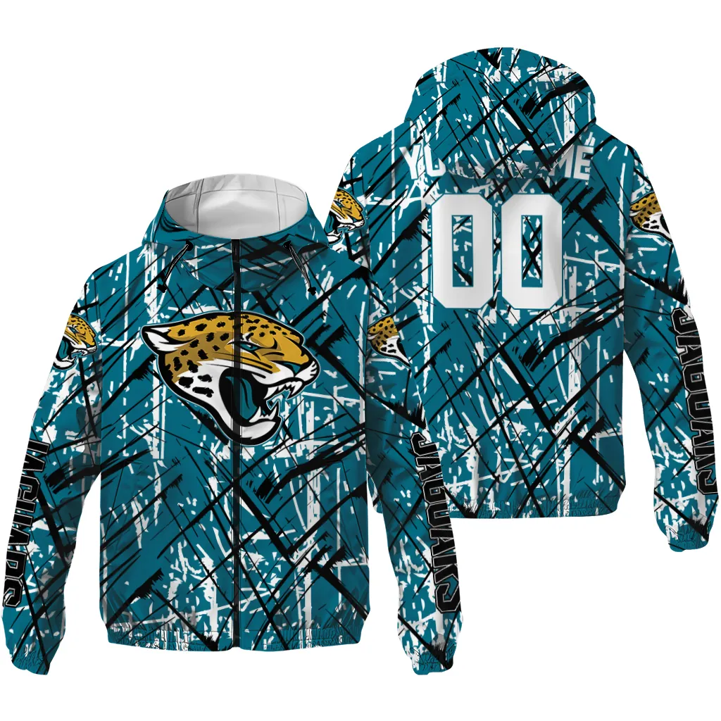 personalized jacksonville jaguars brushstroke pattern teal windbreaker jacket high quality personalized jacksonville jaguars brushstroke pattern teal windbreaker jacket high quality