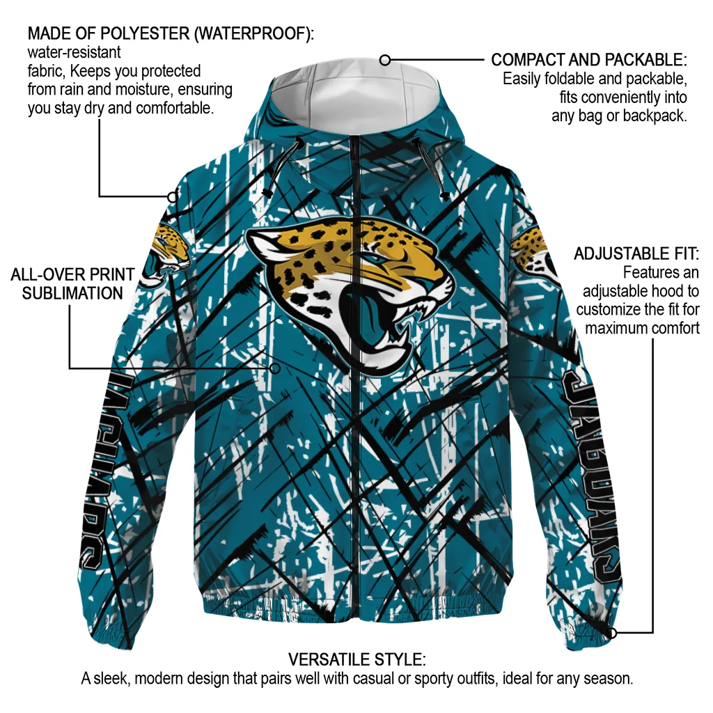 personalized jacksonville jaguars brushstroke pattern teal windbreaker jacket new arrival personalized jacksonville jaguars brushstroke pattern teal windbreaker jacket new arrival